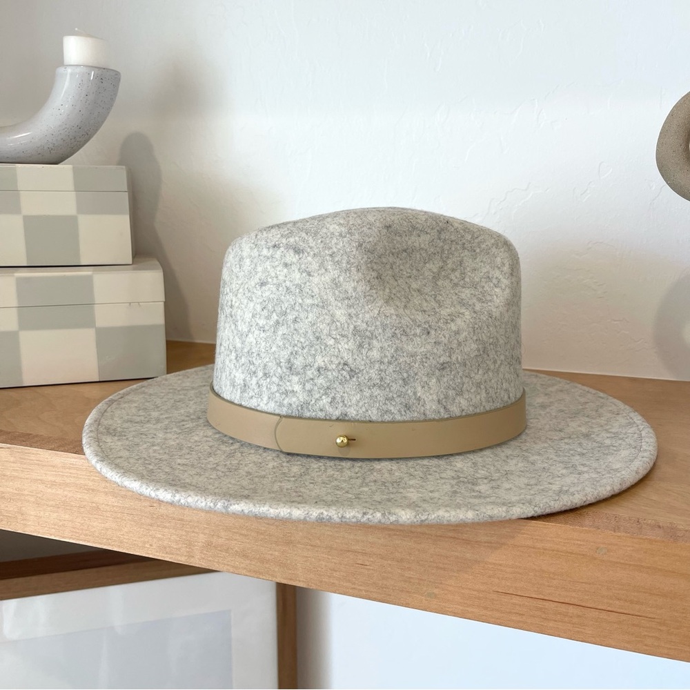 Lack of Color Carlo Mack 100% Wool Grey Fedora Boho Cowgirl Indie Hat Medium - Picture 4 of 11